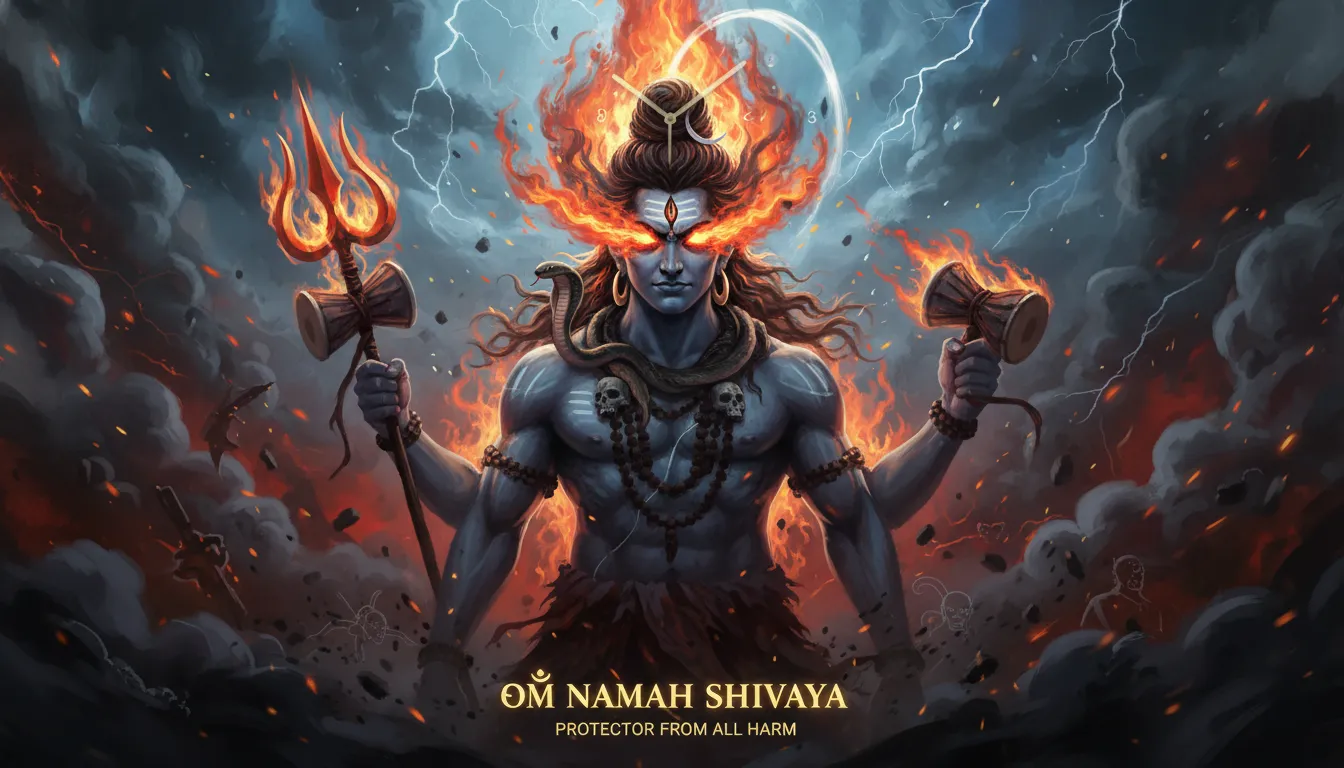 Angry Lord Shiva with third eye open download intense wallpaper for mobile