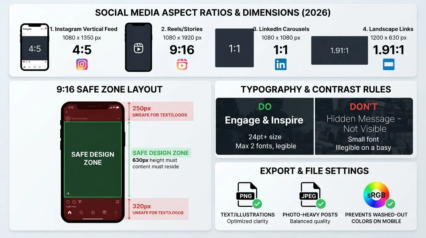 Social media design checklist 2026 specs guide