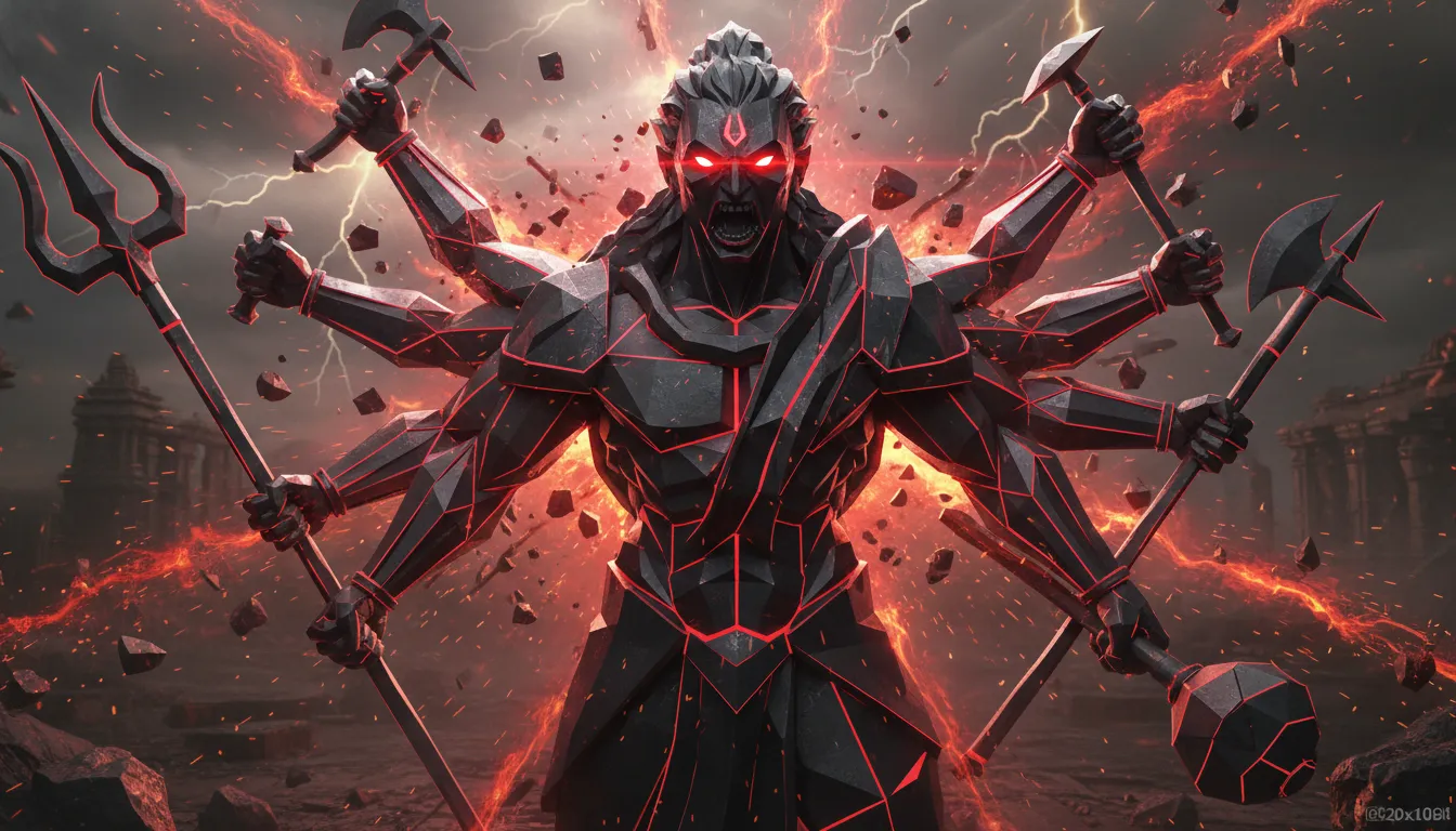 Angry Lord Shiva images 3d hd 1080p download in modern 3d style.