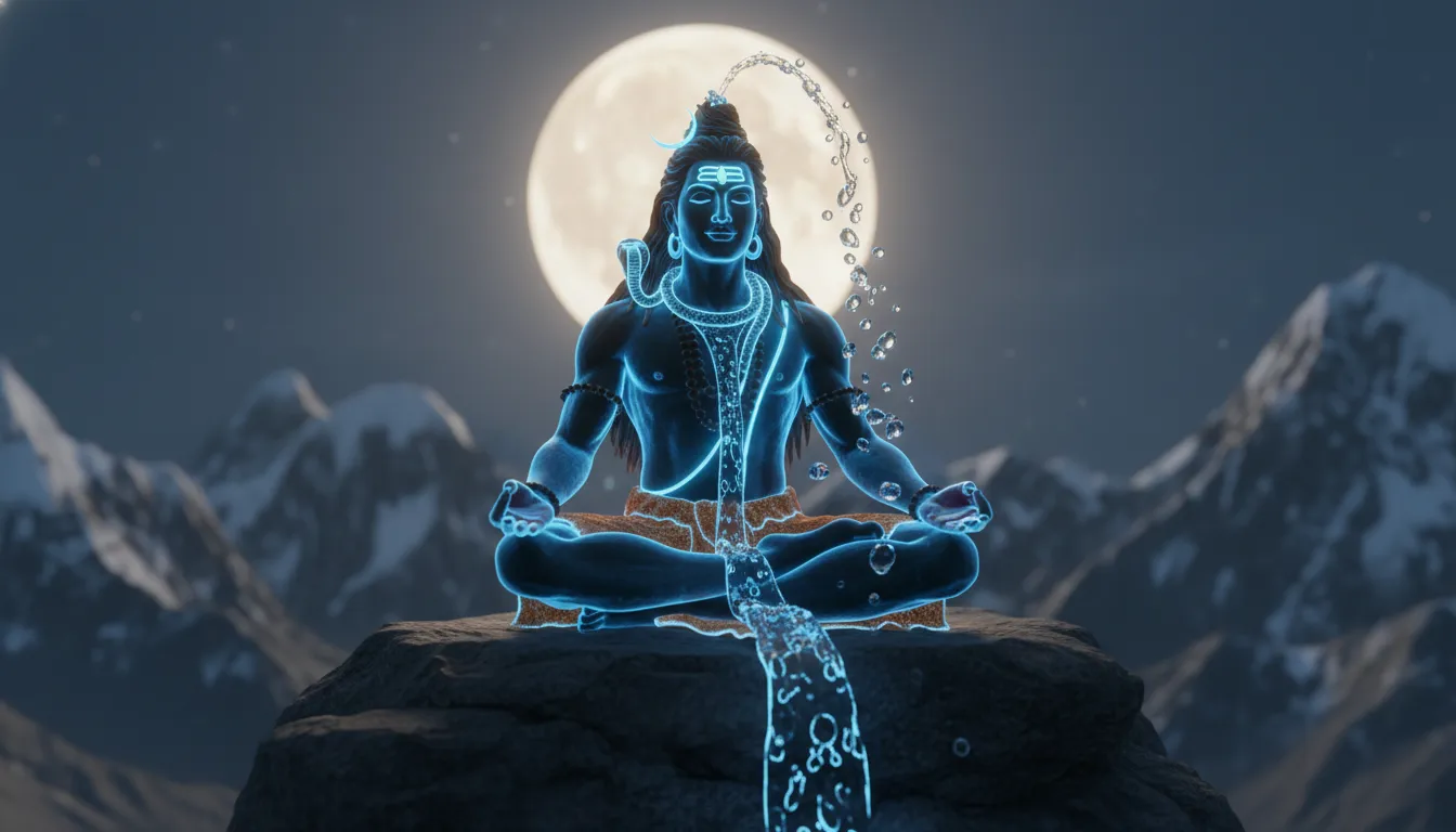 Lord Shiva images 3d hd 1080p download showing Mahadev in meditation.