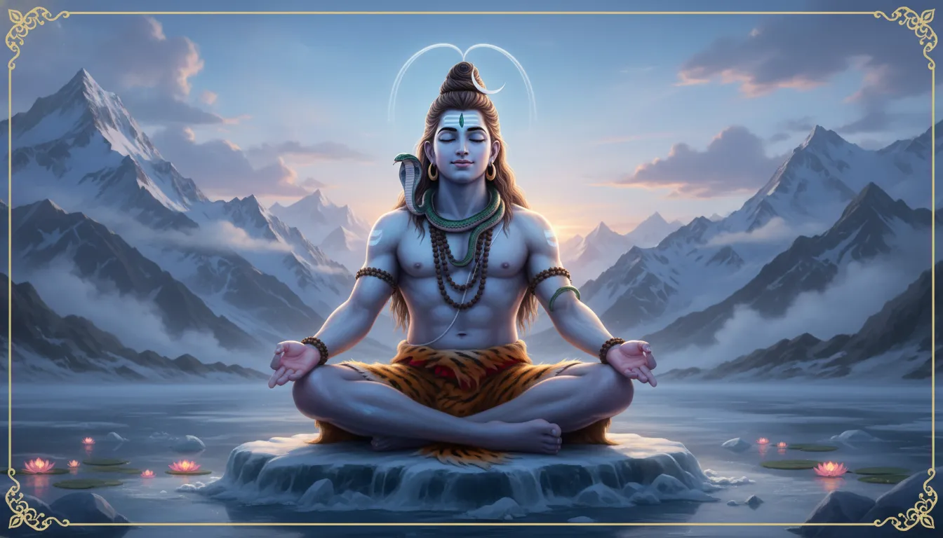 Lord Shiva meditation 3D HD 1080p download free Lord Shiva images for mobile wallpaper