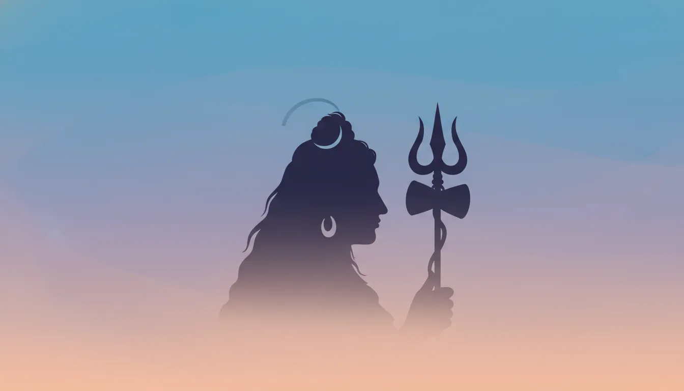 Minimal Lord Shiva silhouette wallpaper for mobile phone