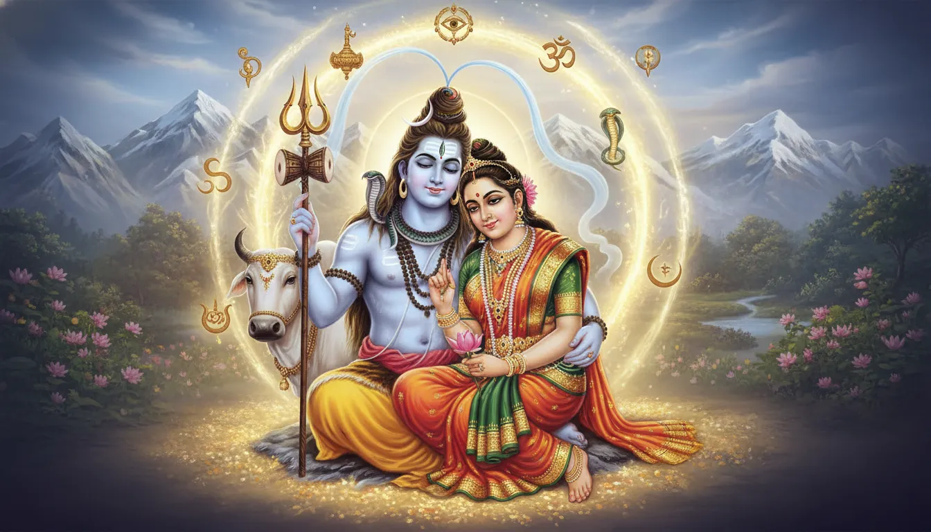 HD devotional image of Lord Shiva and Parvati together
