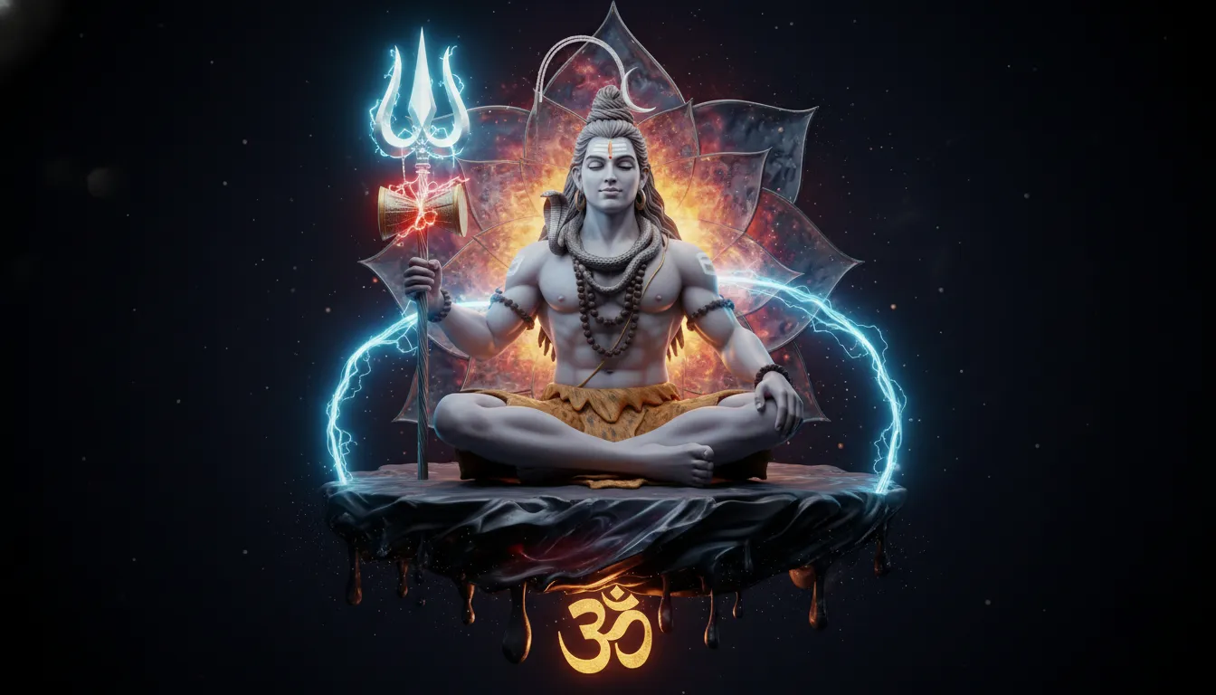 Lord Shiva with Trishul 3D HD 1080p Download