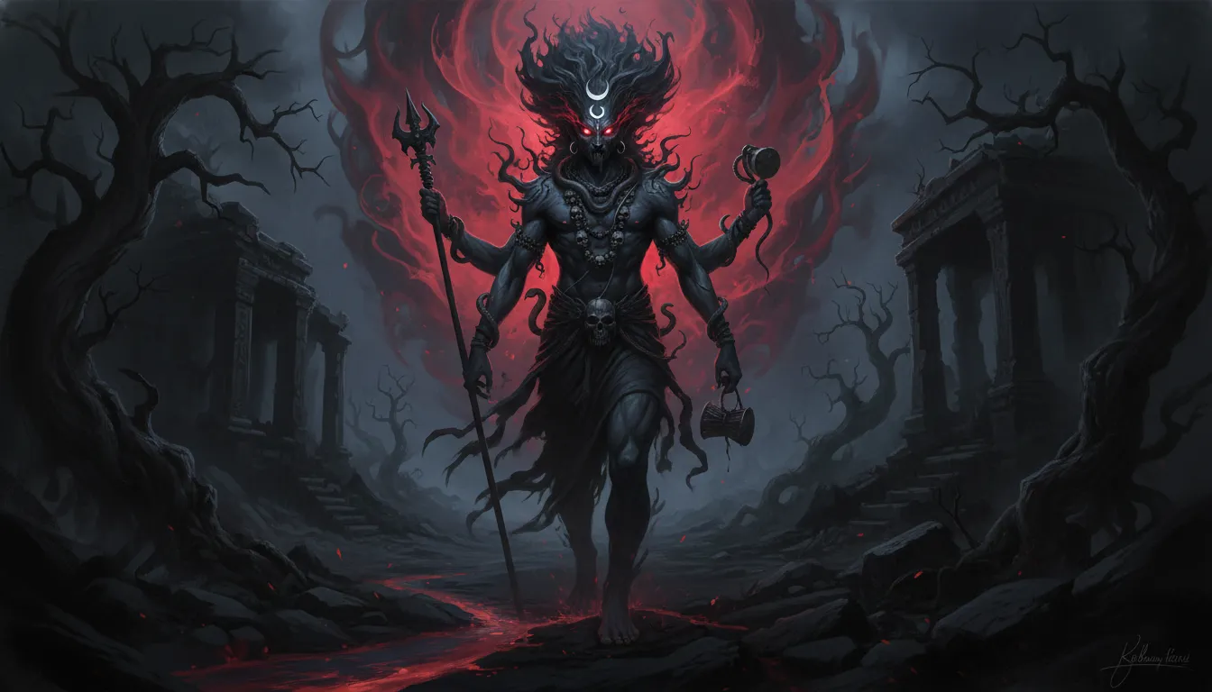 kala bhairava aesthetic hd image dark tones