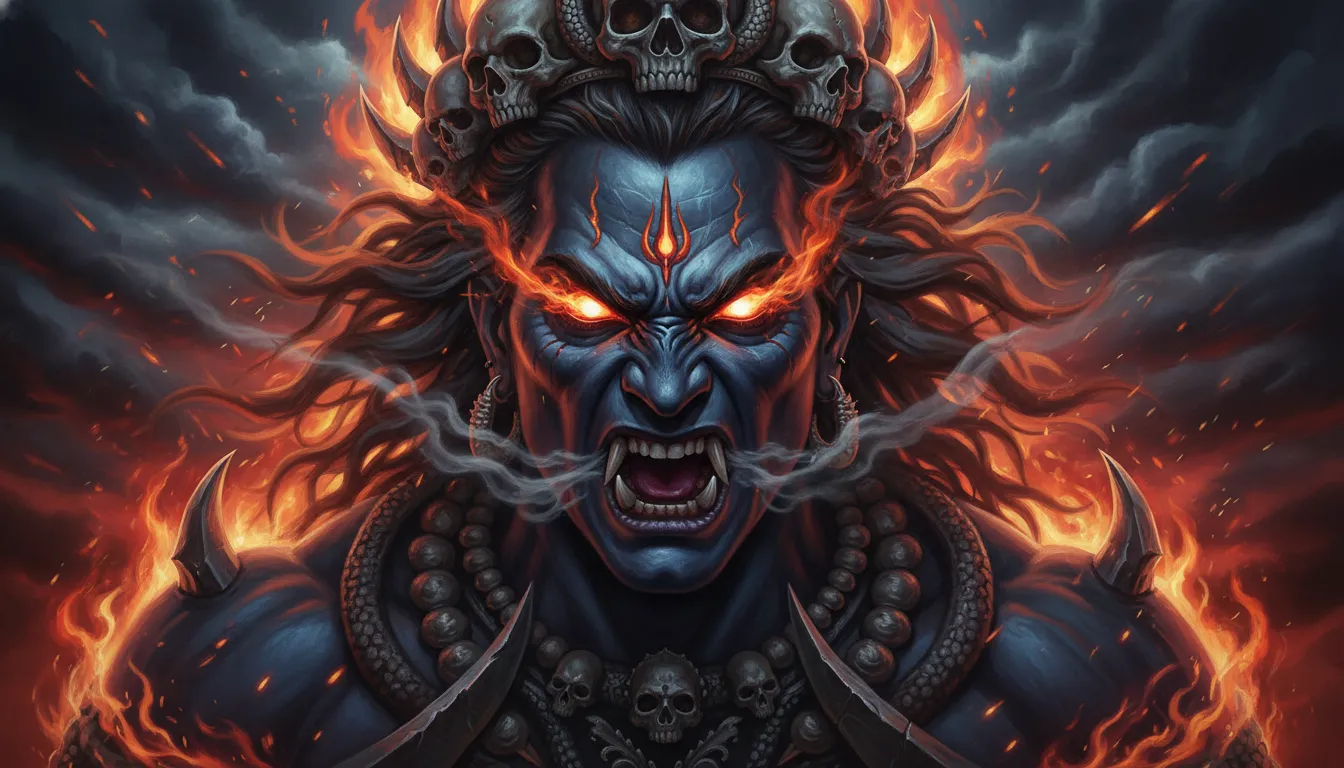 lord shiva kala bhairava angry face hd image