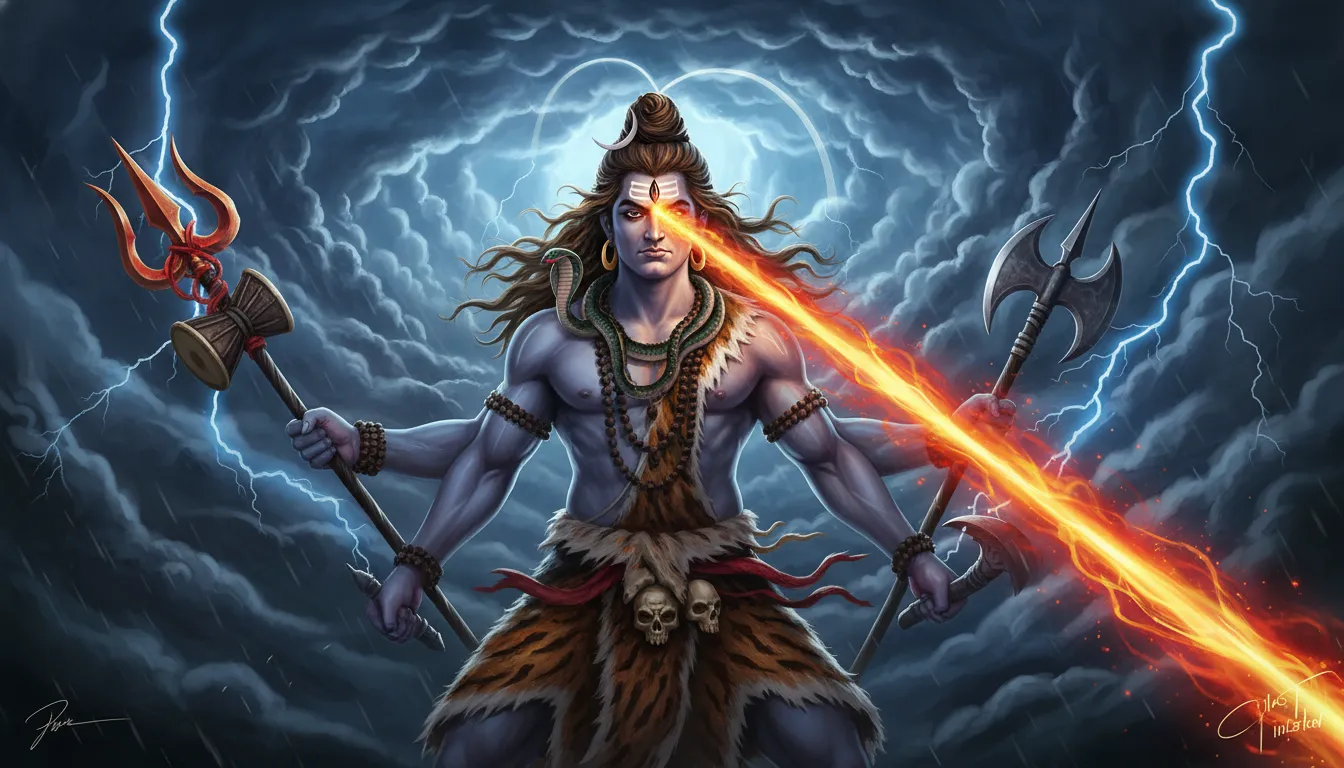 Powerful Rudra avatar mahadev photos hd 3d wallpaper download