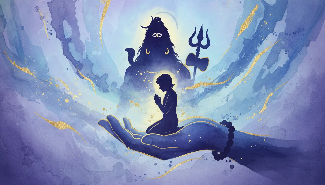 Abstract artistic markandey mahadev photo designed in a premium watercolor painting style.