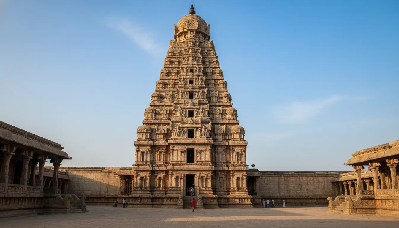 Majestic Vimana tower of Brihadeeswarar Mahadev mandir Tanjore