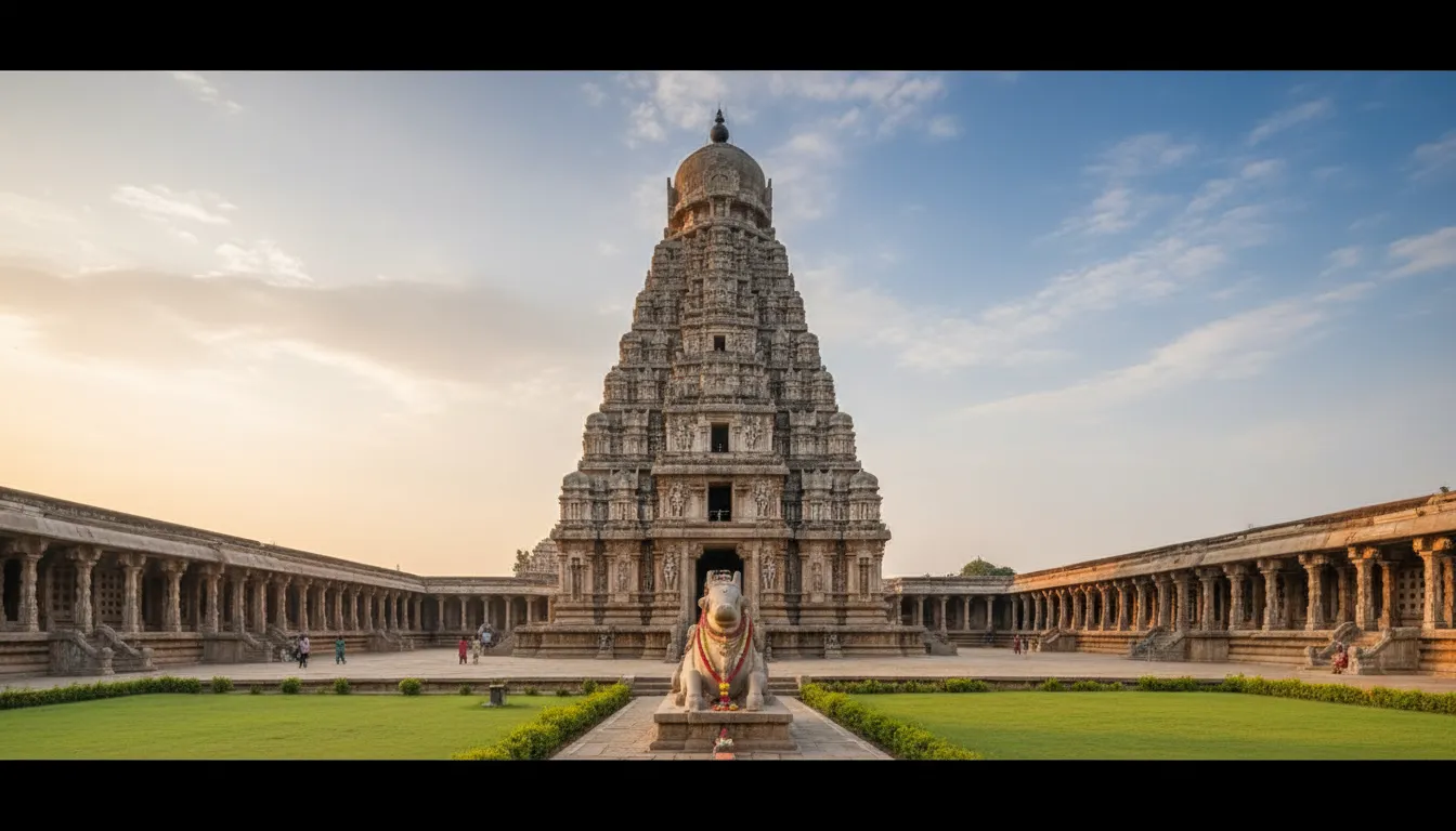 Brihadeeswarar temple Thanjavur Chola architecture grand Shiva temple