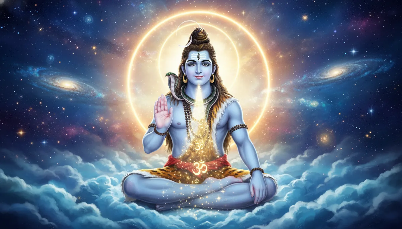 Full high-definition Dev ke Dev Mahadev photo featuring Lord Shiva raising his hand in the divine blessing aashirwad pose.