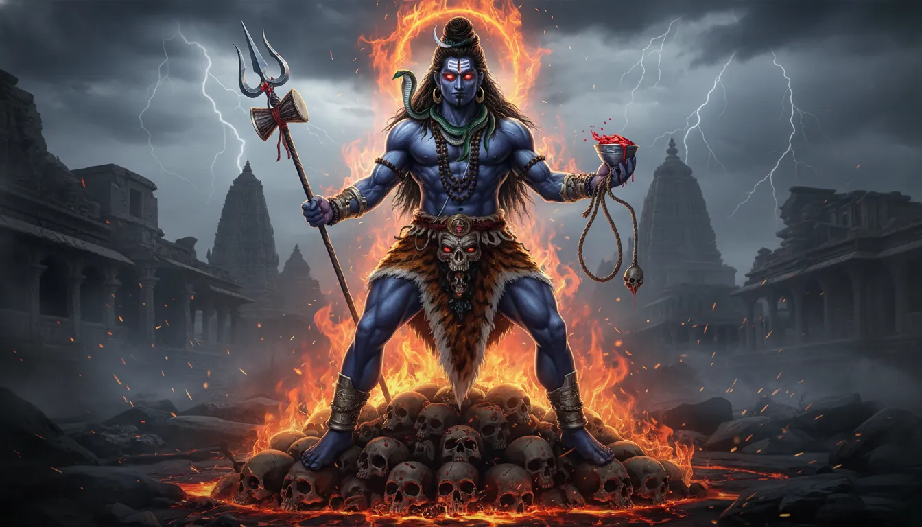 kala bhairava full body hd image powerful stance