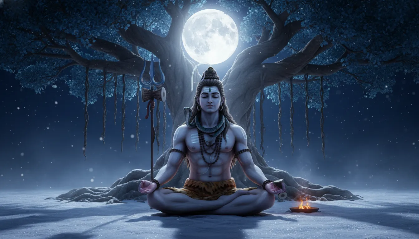 Mahadev real photo showing the detached ascetic form of Shiva covered in sacred ash.