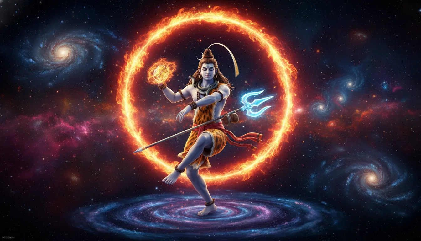 Mahadev 3d wallpaper hd download showing the cosmic Tandava dance of Shiva
