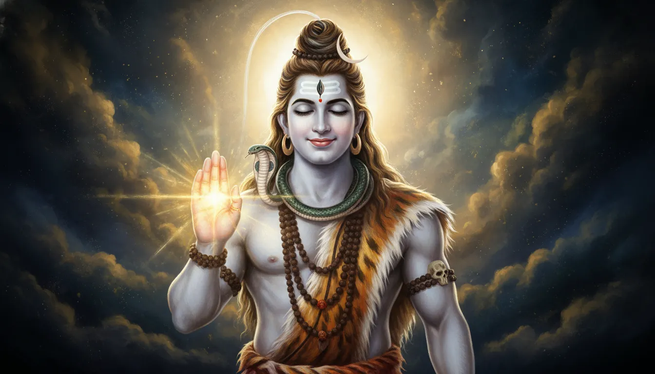 Pura Mahadev photos of Lord Shiva in a divine blessing posture for his devotees.