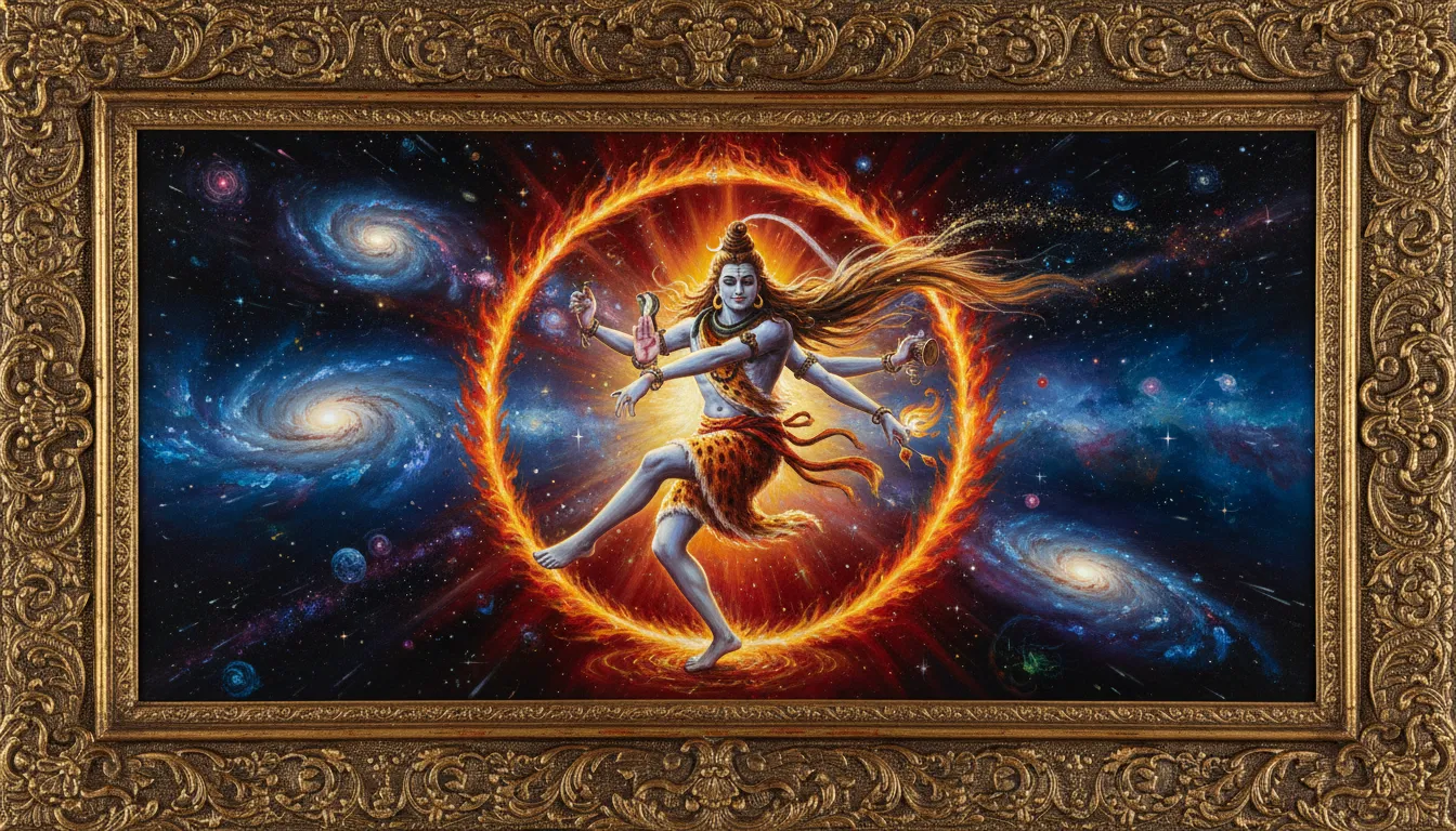 Lord Shiva performing the cosmic Tandava dance photo frame