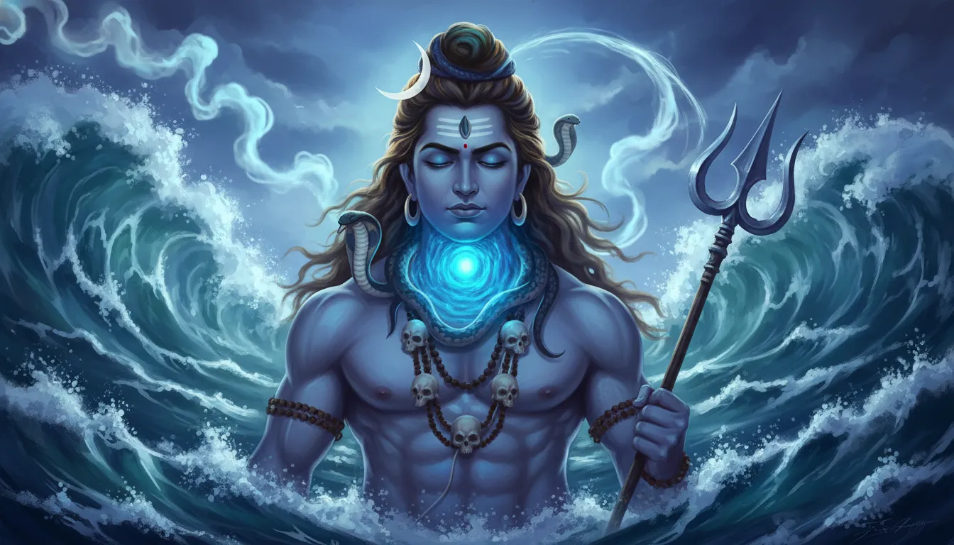 Deep blue throat Neelkanth avatar mahadev shankar bhagwan ka photo.