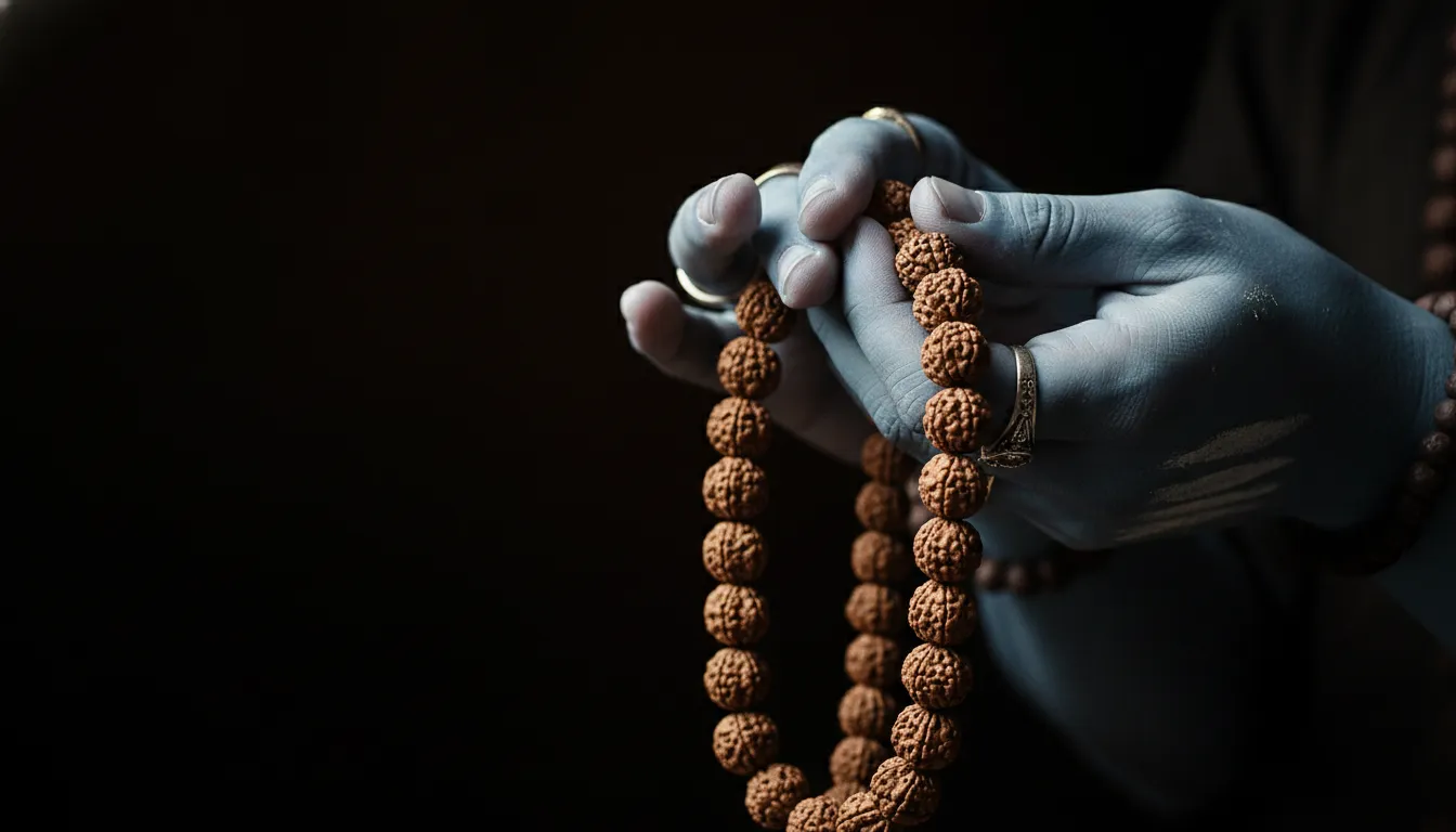 Spiritual prayer pose mahadev photo with black background