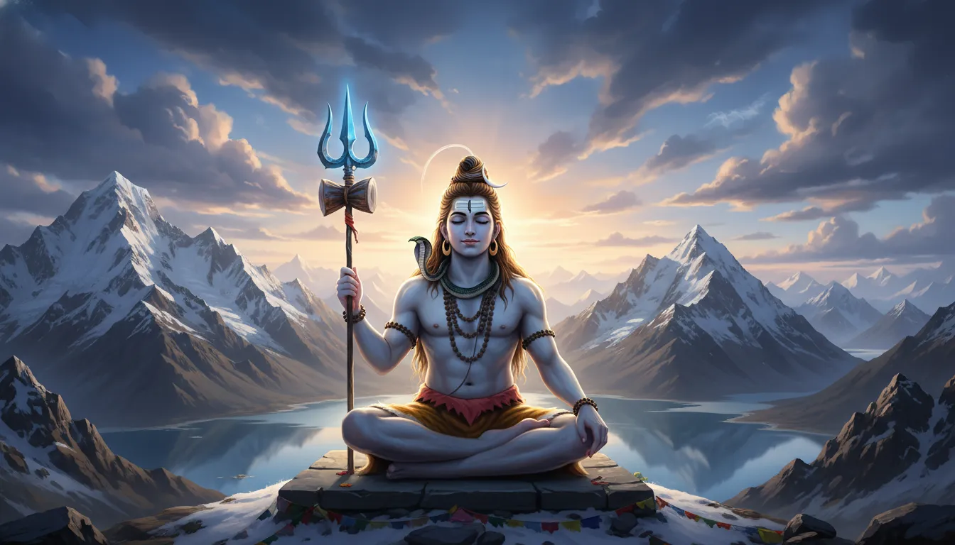 lord shiva images hd 1080p showing Shiva on Mount Kailash