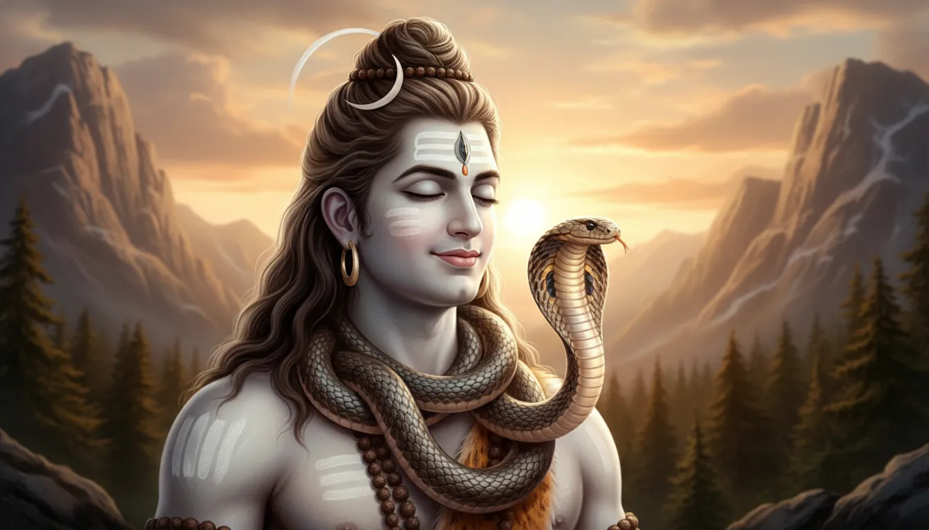 Lord Shiva with snake around neck download wallpaper for WhatsApp