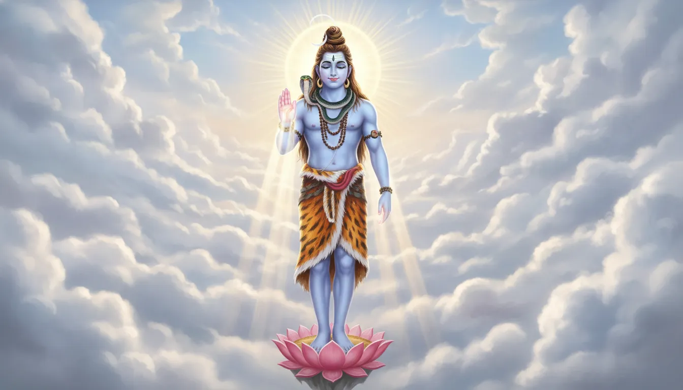 Lord Shiva giving blessings in Ashirwad Mudra from Mahadev serial.
