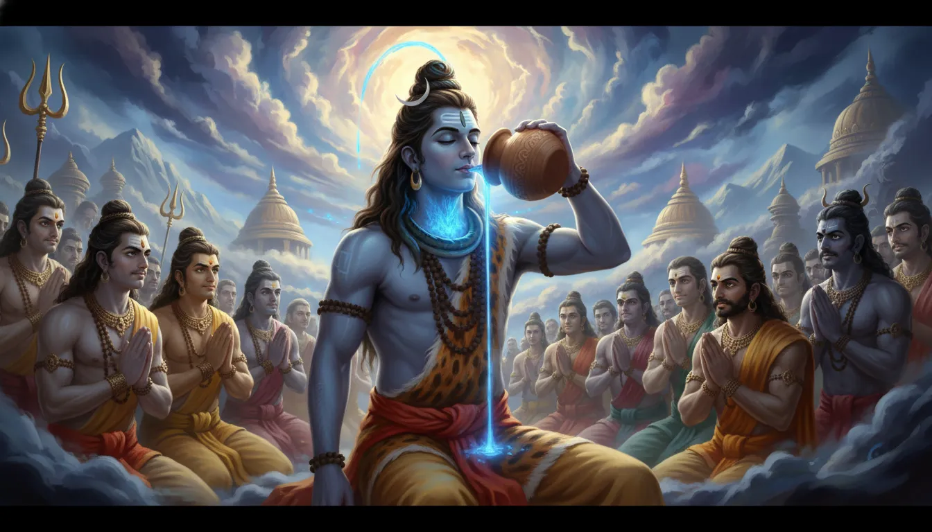 Lord Shiva drinking Halahal poison scene from Devon Ke Dev Mahadev.