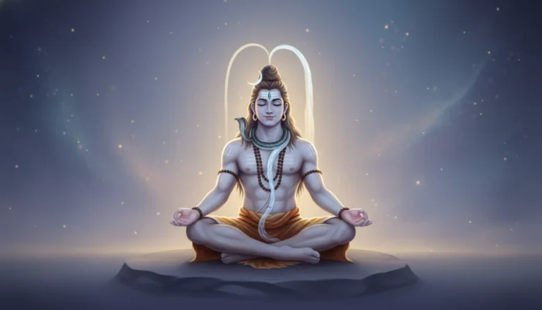 Minimal Lord Shiva meditation pose for DP