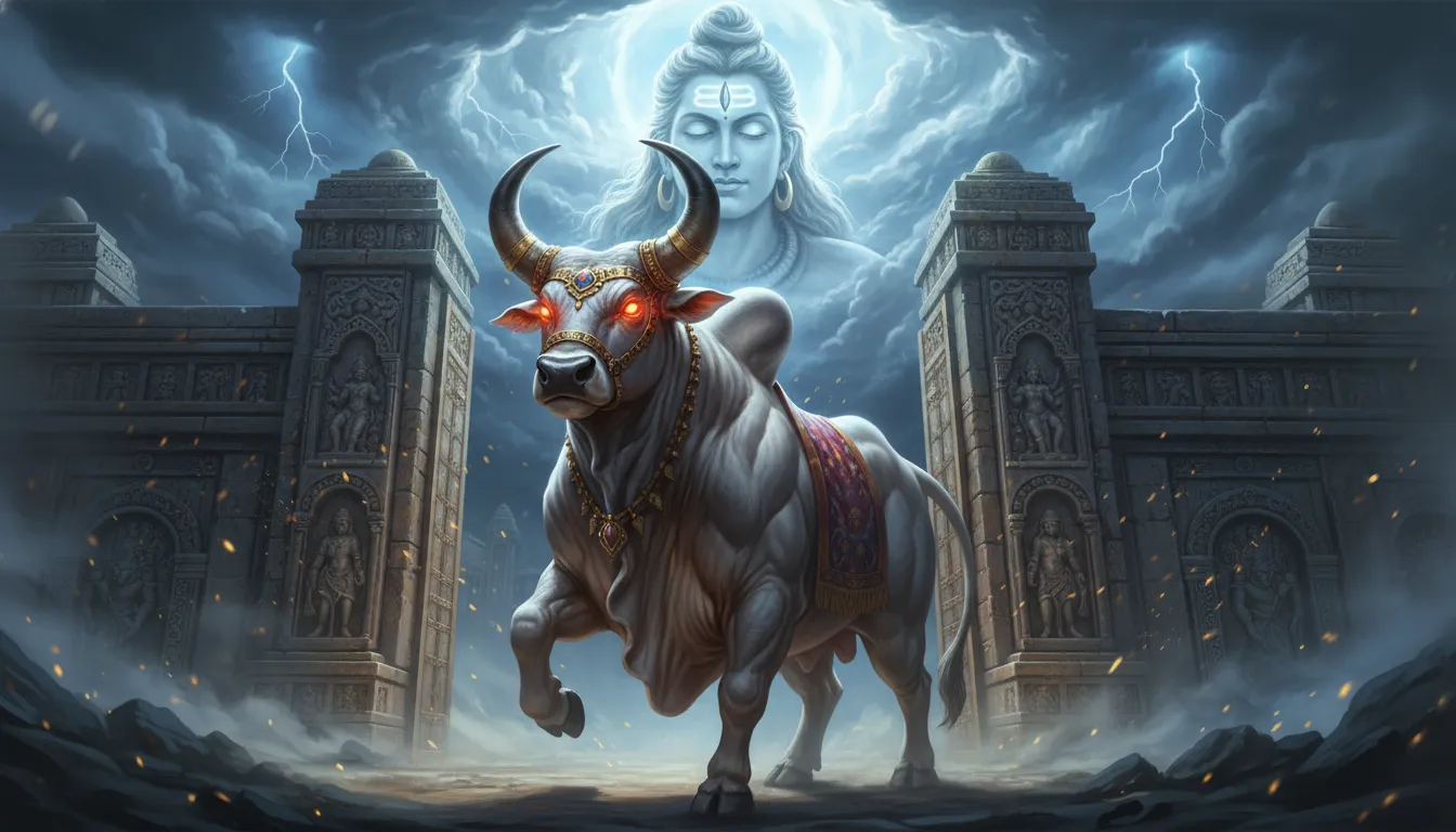 Powerful and aggressive guardian form of Nandi protecting Mahadev's realm.