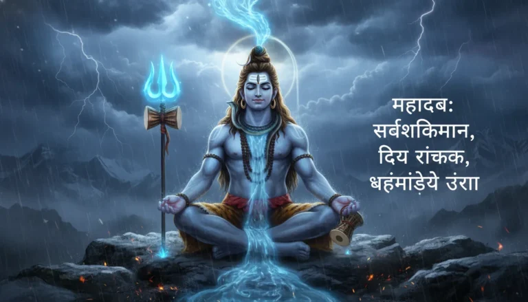 Lord Shiva angry rudra roop hd photo with Hindi shayari text