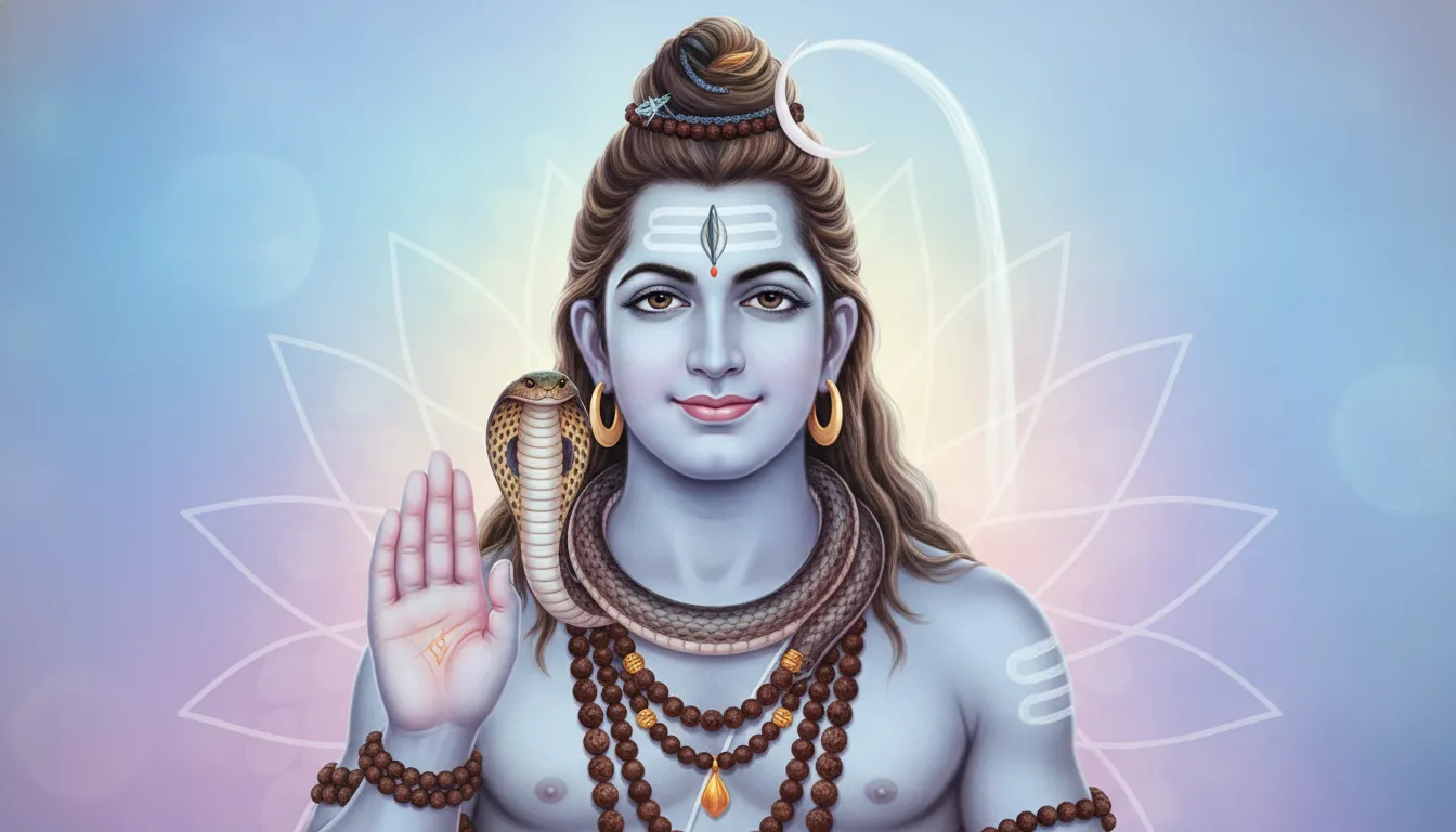 Compassionate Mahadev shankar bhagwan ka photo giving blessings to devotees.
