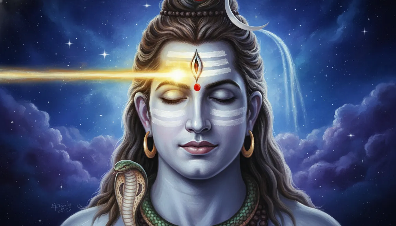 God Shiva HD wallpapers 1080p showcasing the powerful third eye of Mahadev.