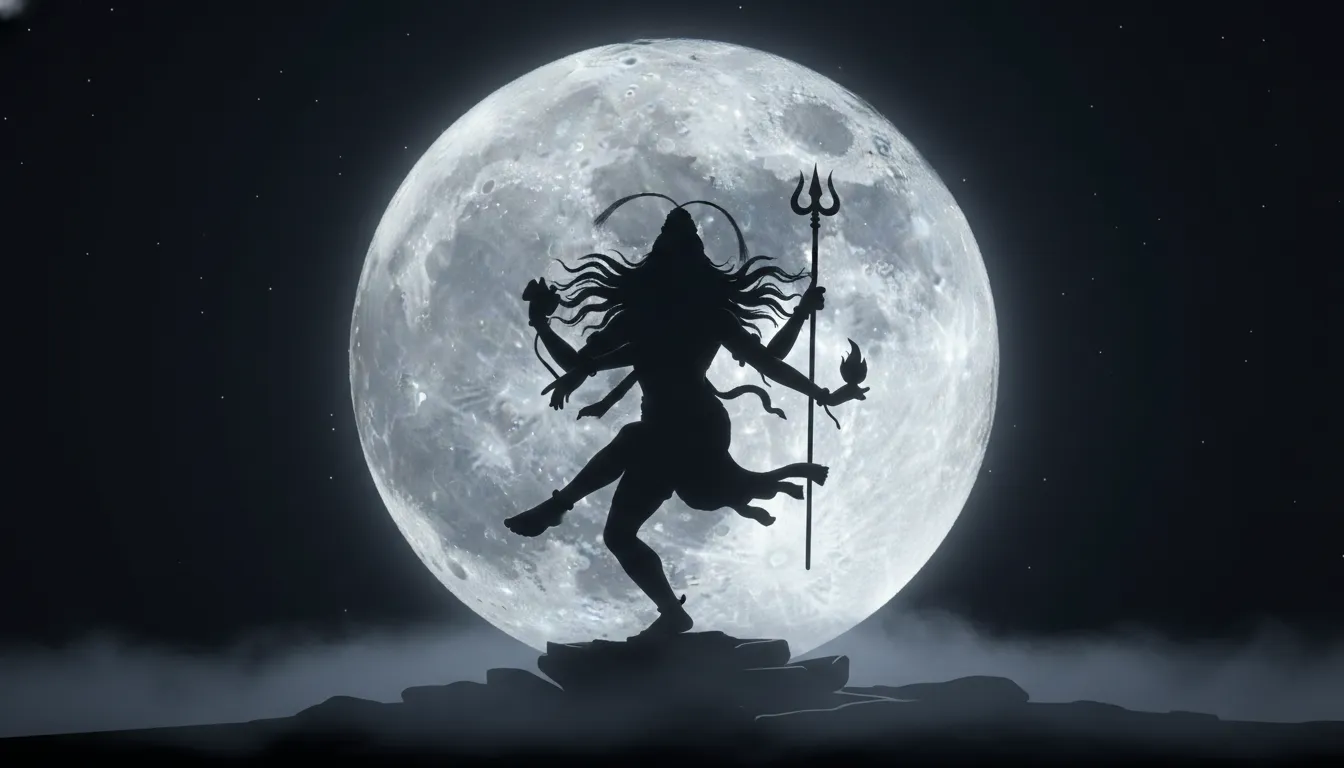 Moonlight Silhouette of the Cosmic Dancer