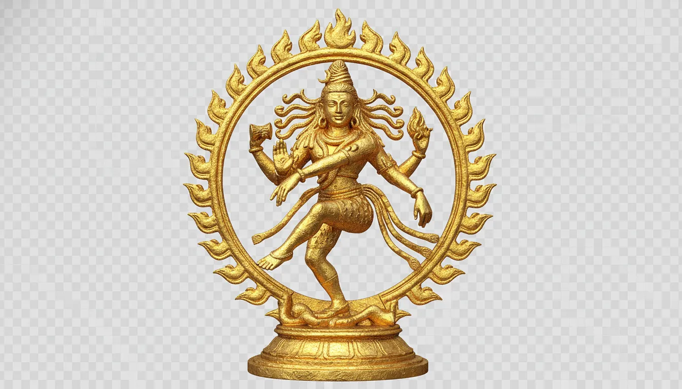 nataraja gold foil style png luxury design transparent