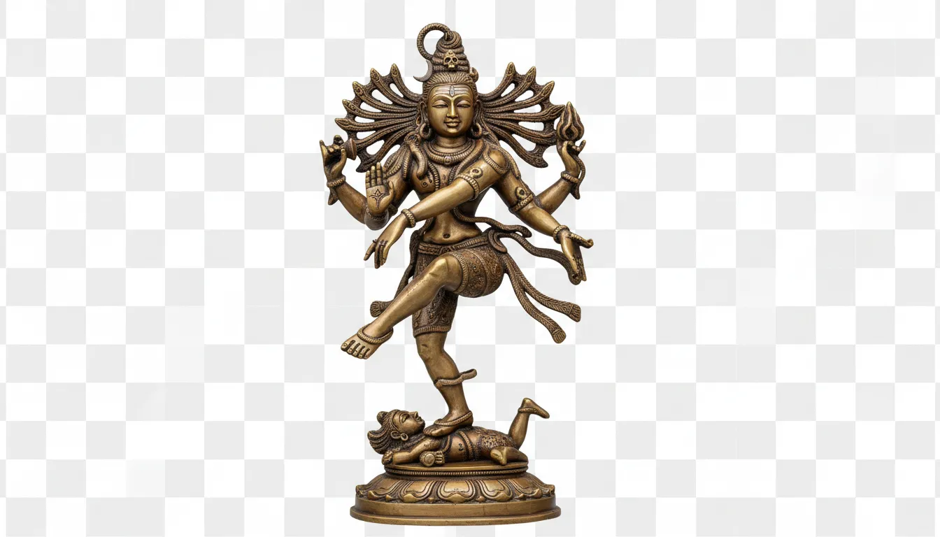 nataraja shiva png cutout statue only no fire ring transparent