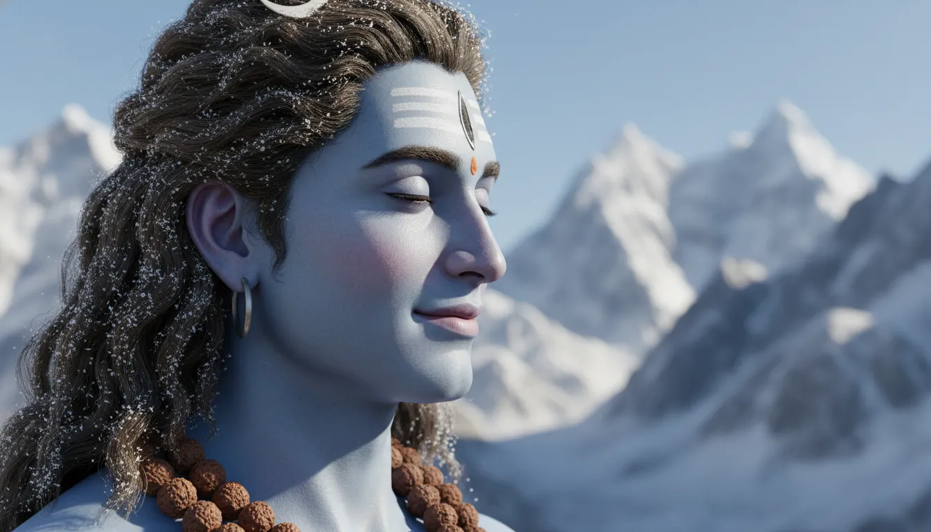 3D hyper realistic Lord Shiva yogi mahadev profile photo