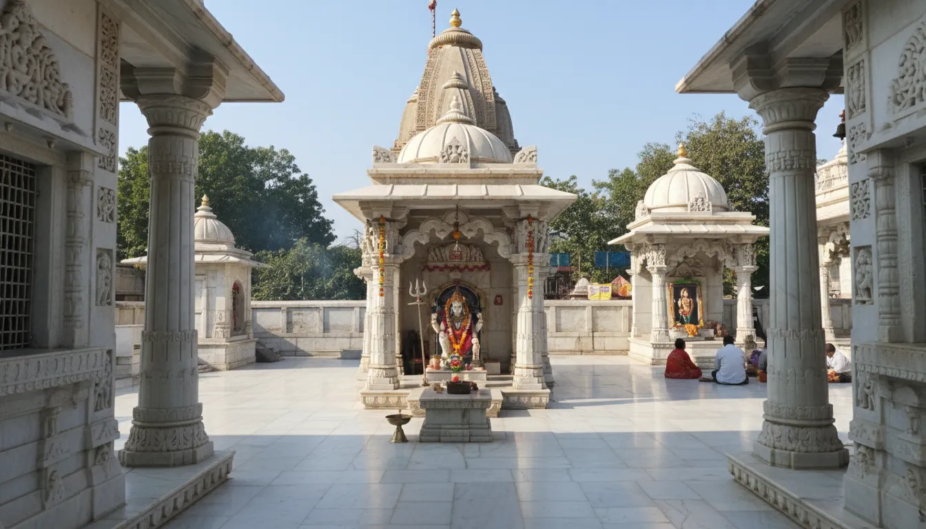 Smaller side shrines and beautiful temple architecture dedicated to other deities within Tapkeshwar.
