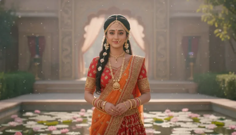 Sati looking beautiful in traditional attire in Mahadev serial