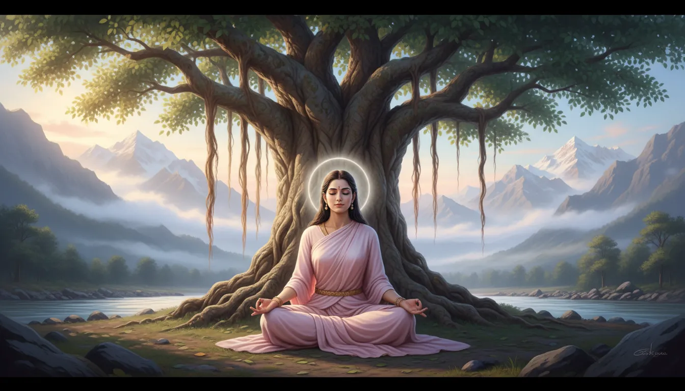 Sati performing intense penance for Mahadev