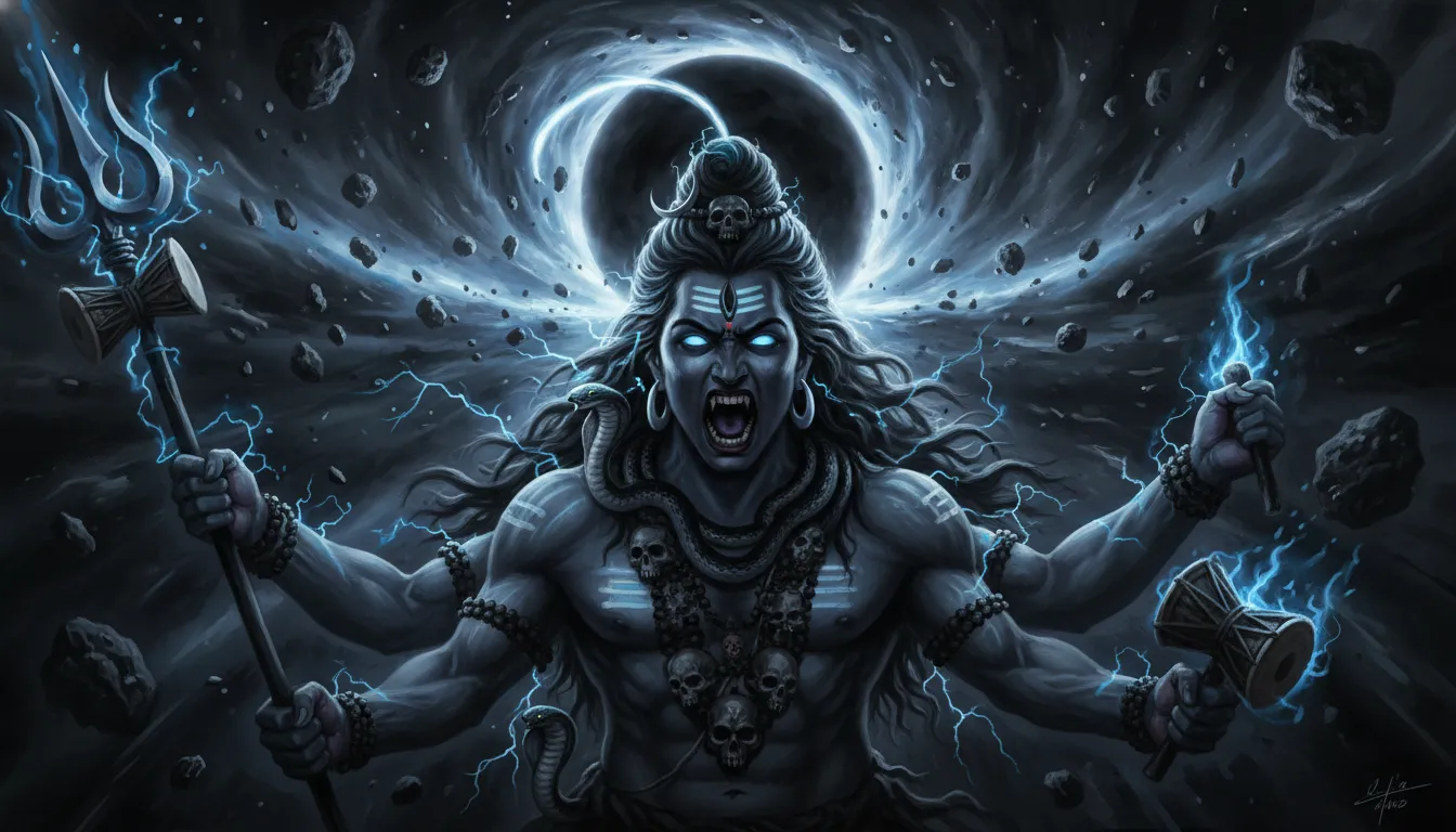 Dark theme Mahadev angry photo in Mahakal form
