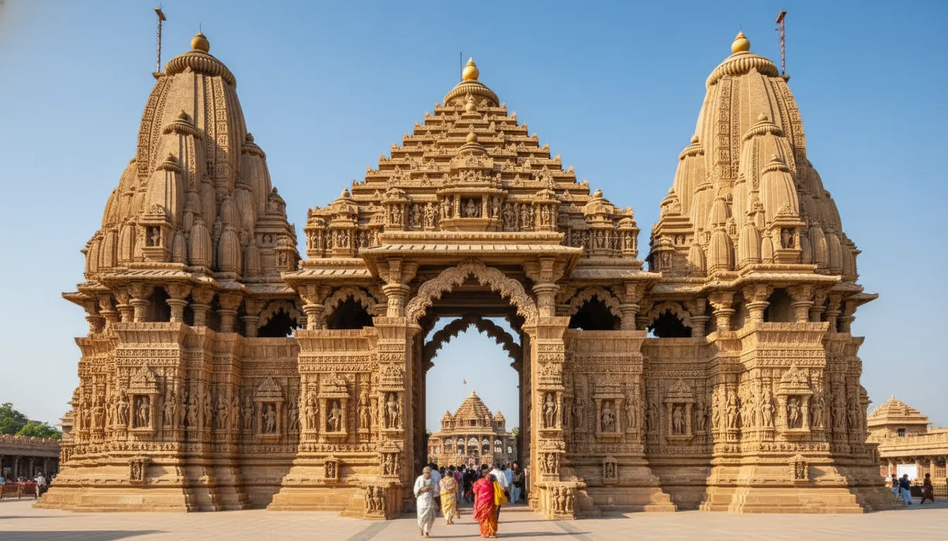 Grand entrance gate Digvijay Dwar of Somnath Mahadev temple