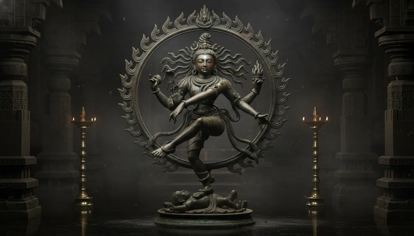 Sharp black tribal tattoo style illustration of Lord Shiva holding a trident