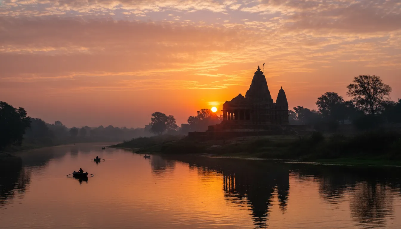 Galteshwar Mahadev temple during a beautiful golden sunrise