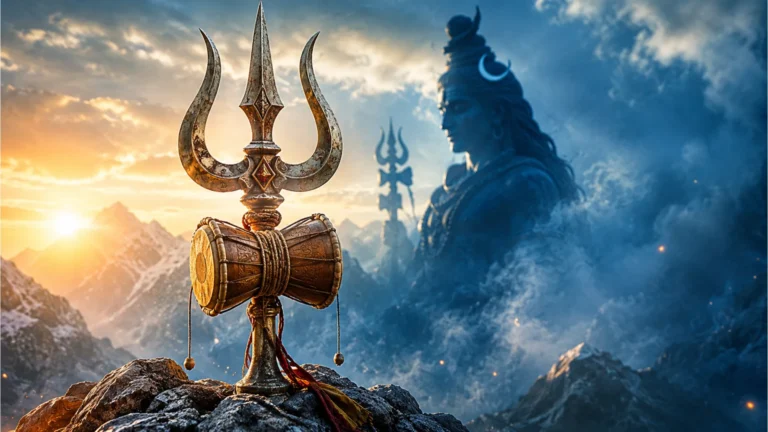 Close up shot of Lord Shiva holy Trishul and Damru 1080p HD wallpaper