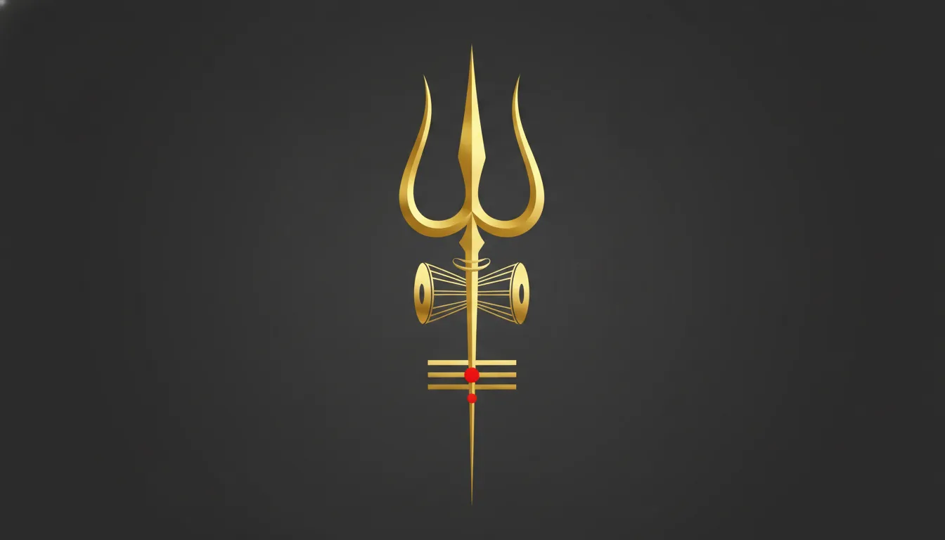 Minimalist Lord Shiva Trishul HD wallpaper 1080p for mobile.