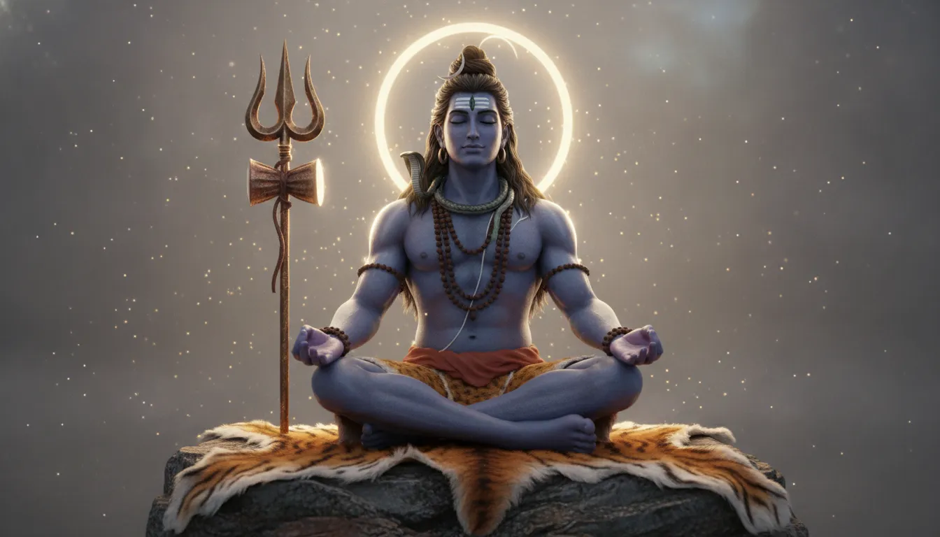 Hyper realistic 3D render of Lord Shiva har har mahadev photo hd download