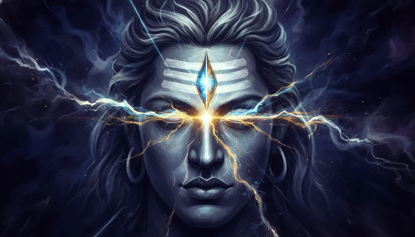 Abstract artistic har har mahadev third eye wallpaper.
