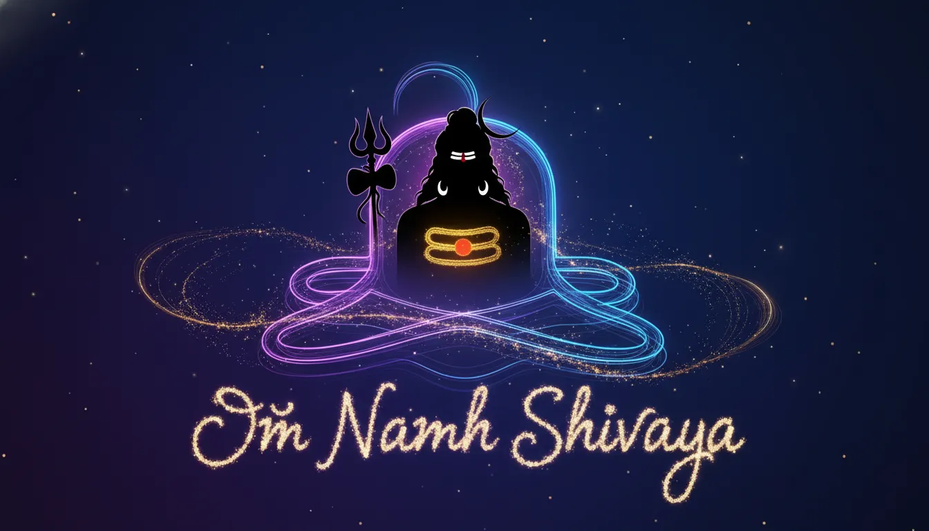 Abstract artistic view of bhole nath shivling main baithe image hd full size with lights