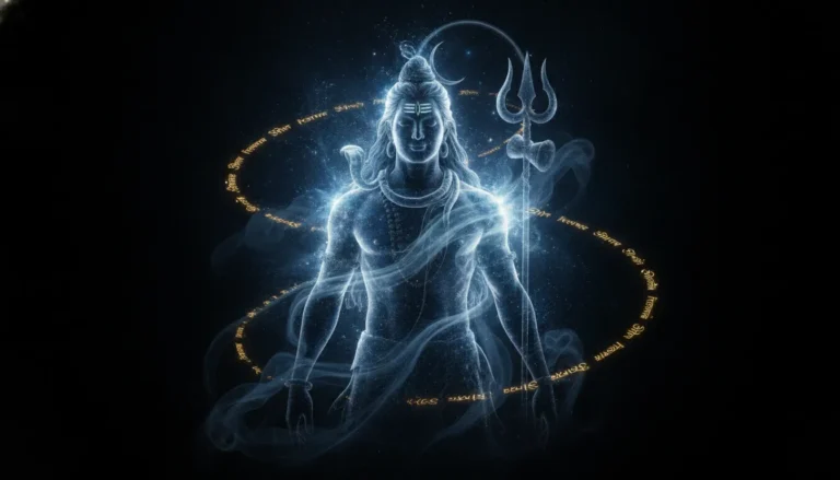Abstract smoky style lord shiva meditating har mahadev photo