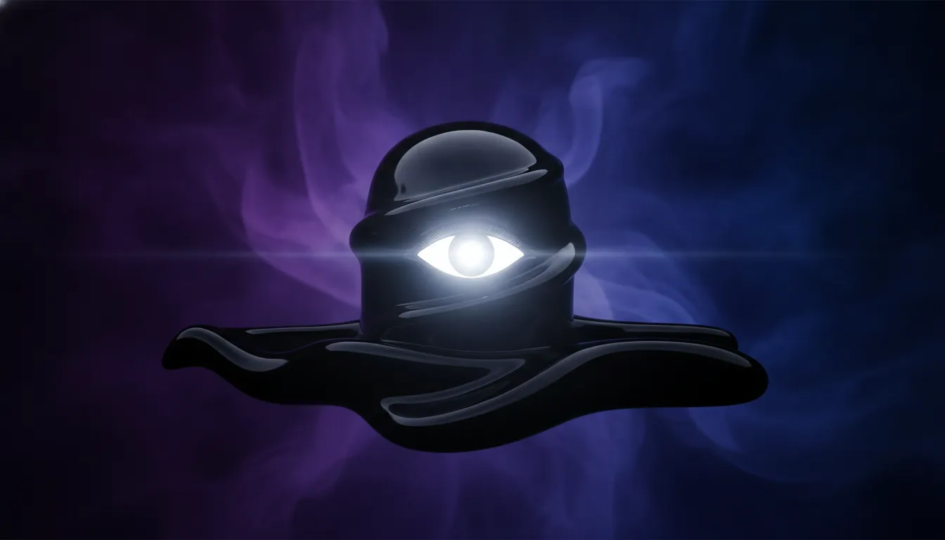 Artistic and abstract open eye images of shivling with smoky background.