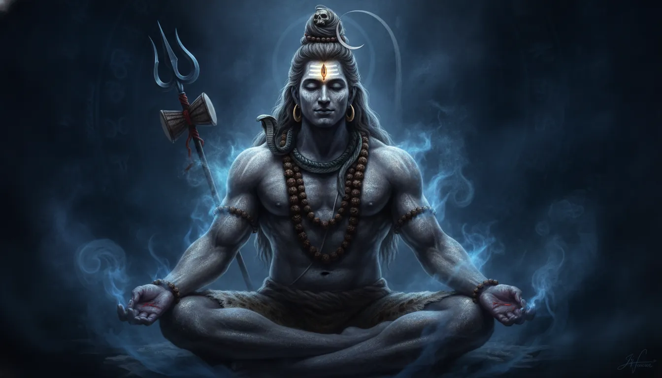Mystic Aghori style Lord Shiva smoky avatar har har mahadev photo hd download